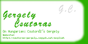 gergely csutoras business card